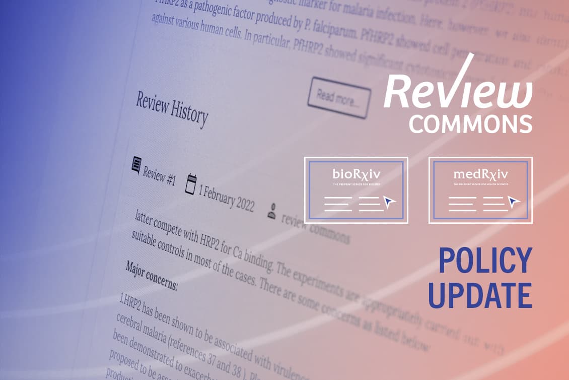 New policy: Review Commons makes preprint review fully transparent