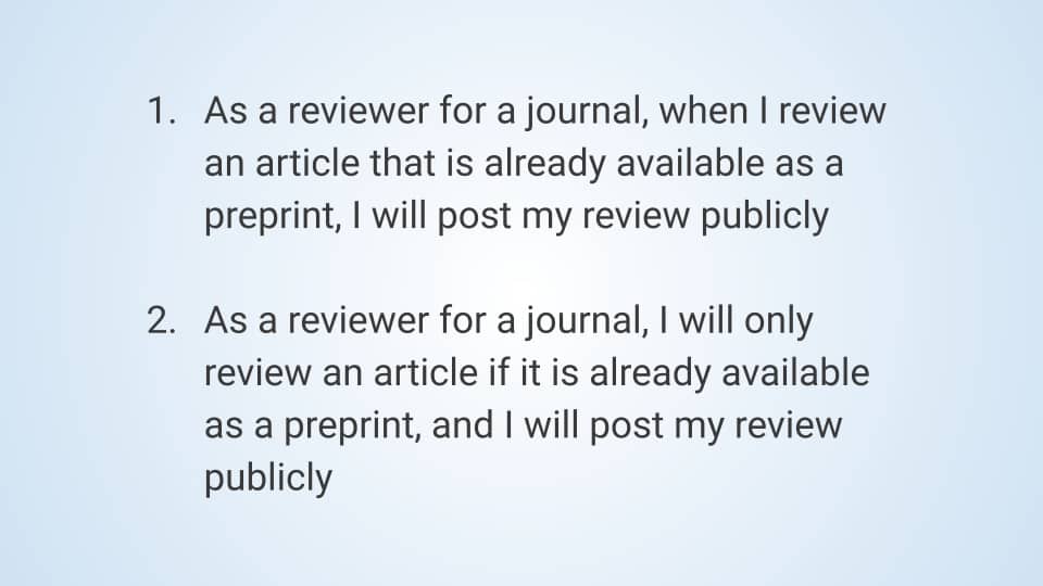 Considering campaigns to post journal reviews on preprints