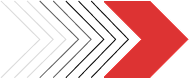 A pattern of angular arrows pointing to the right, composed of abstract geometric shapes in black, white, and a prominent red arrow at the end.