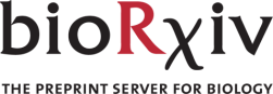 Logo of bioRxiv. The word bioRxiv is stylized, with R in red and the rest in black. Below, in smaller black letters, it reads THE PREPRINT SERVER FOR BIOLOGY.