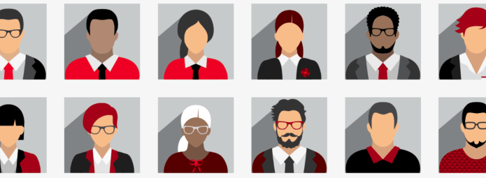 grid of cartoon faces representing crowd review participants