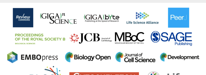 Logos of participants in the ASAPbio preprint reviewer recruitment network