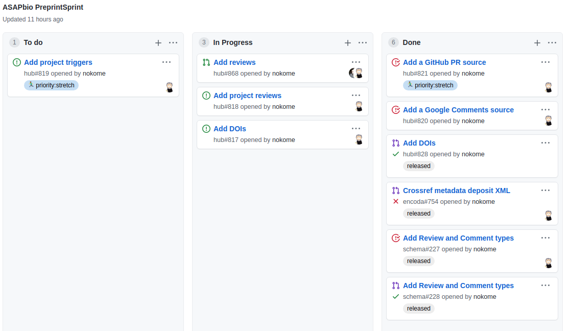 Encouraging preprint review: make it easier to create reviews, make it easier to incorporate reviews.
