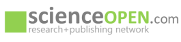 Logo of ScienceOpen with a green square on the left, followed by science in gray and OPEN in green. The text research + publishing network is underneath in smaller gray letters.