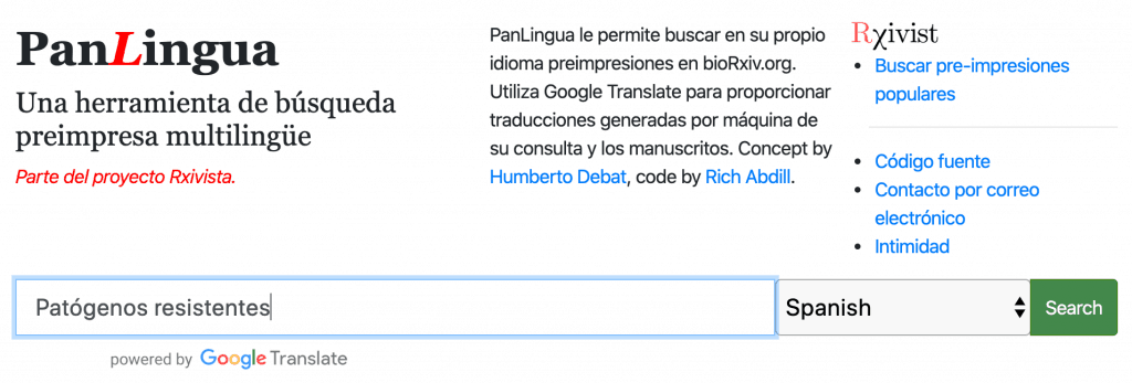 Search for preprints in your native language with PanLingua